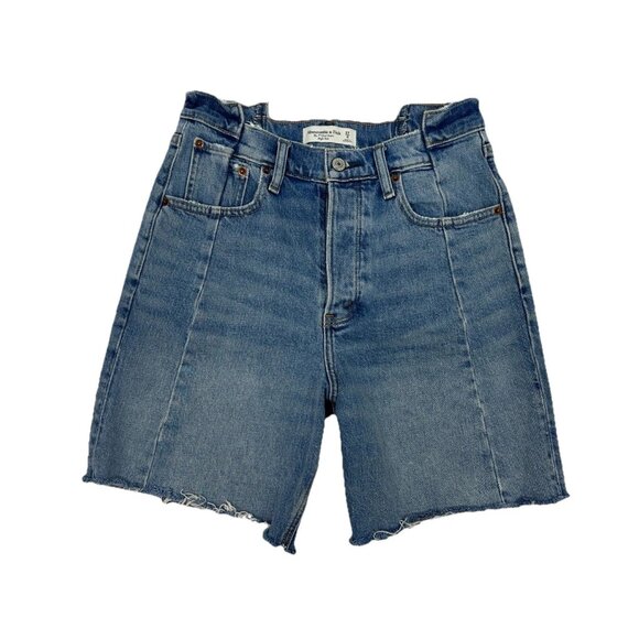 Abercrombie & Fitch The 7" Dad Short High Rise Medium Wash - 27 / 4 - Picture 1 of 8